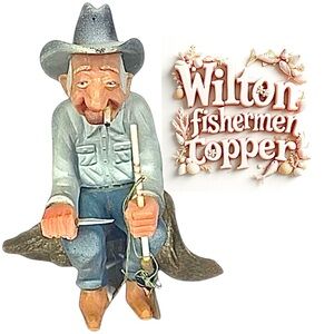 Wilton Fishermen Cake Topper Decorations 1972 Pre-Owned Vintage